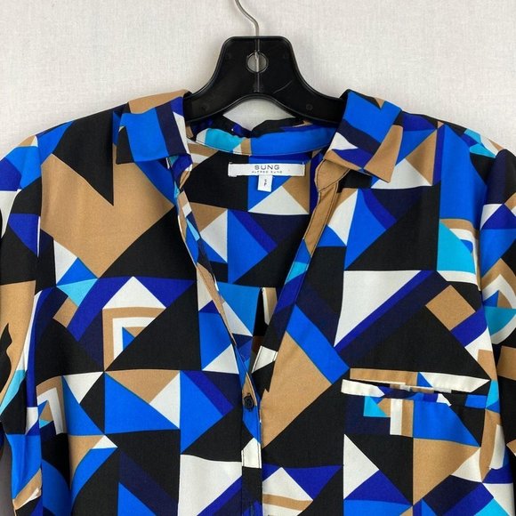 ALFRED SUNG Geometric Shirt - Picture 5 of 6